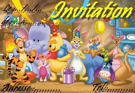 invitation anniversaire winnie l ourson et ses amis